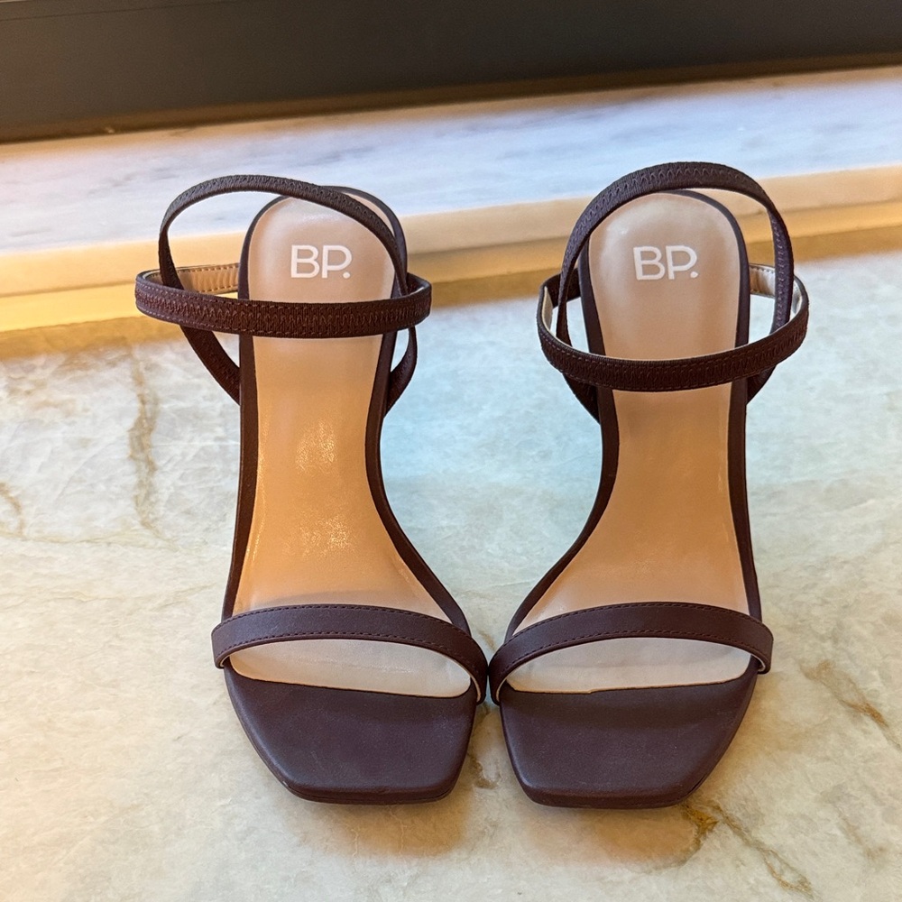BP Women's Dark Brown Strappy Heels